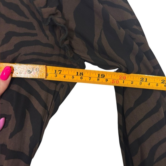 BA&SH Selena Zebra Print High Low Maxi Dress Size Small - Picture 15 of 16